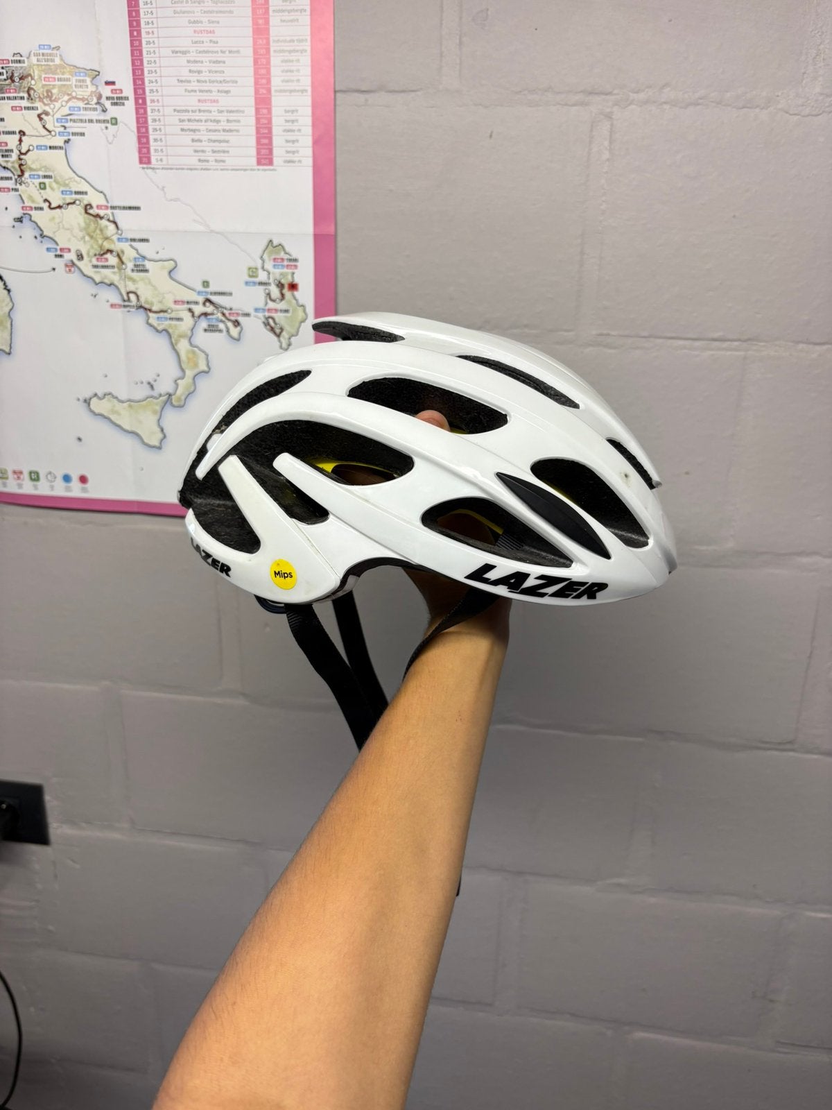 Fietshelm laser, Fietsen en Brommers, Fietsaccessoires | Fietshelmen, Ophalen, Gebruikt, Jongen