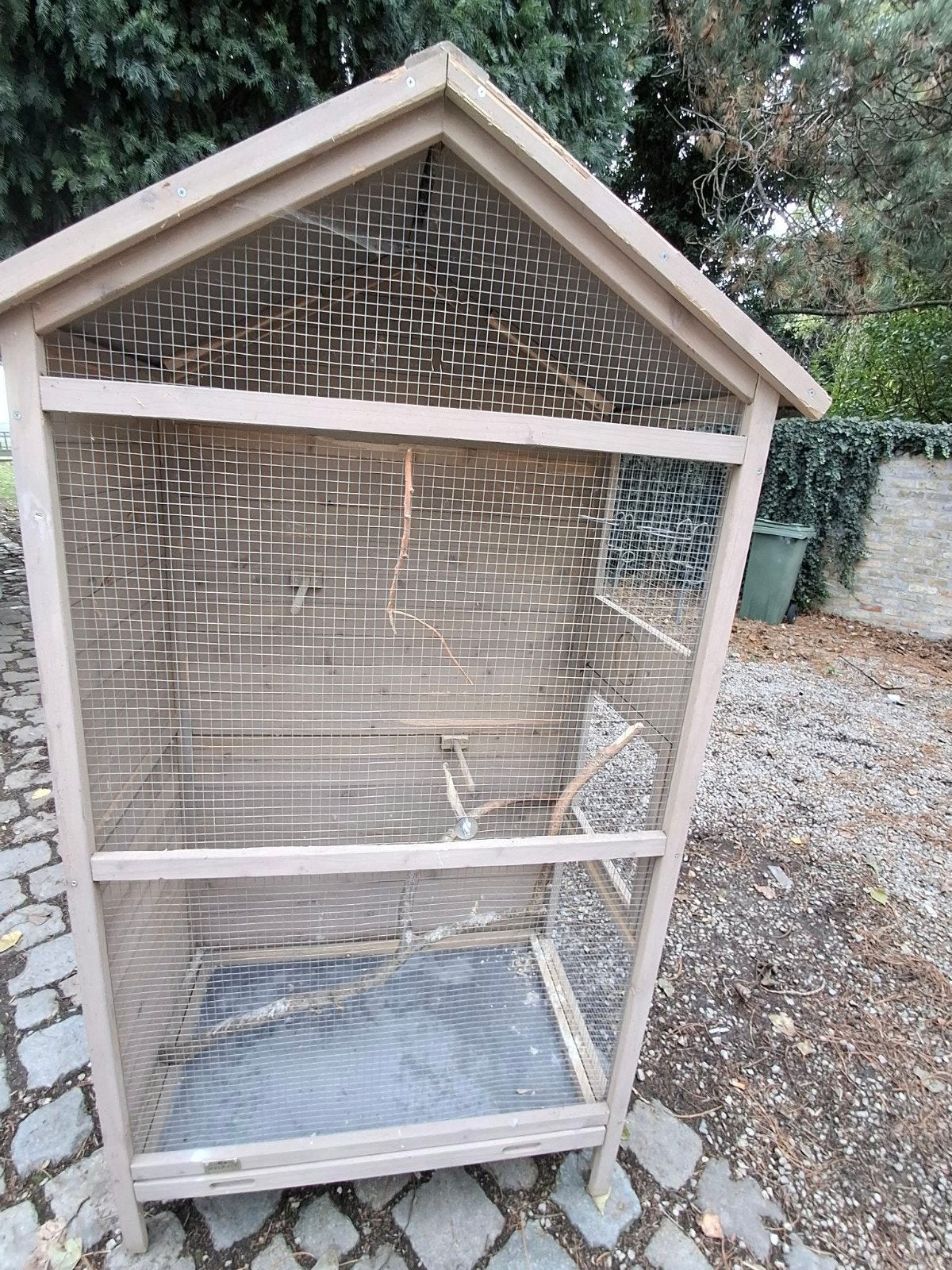 houten vogelkooi woonland, Ophalen, Zo goed als nieuw, Hout, Vogelkooi