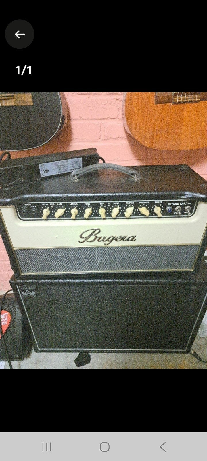 ampli bugera vintage 55hd, Enlèvement