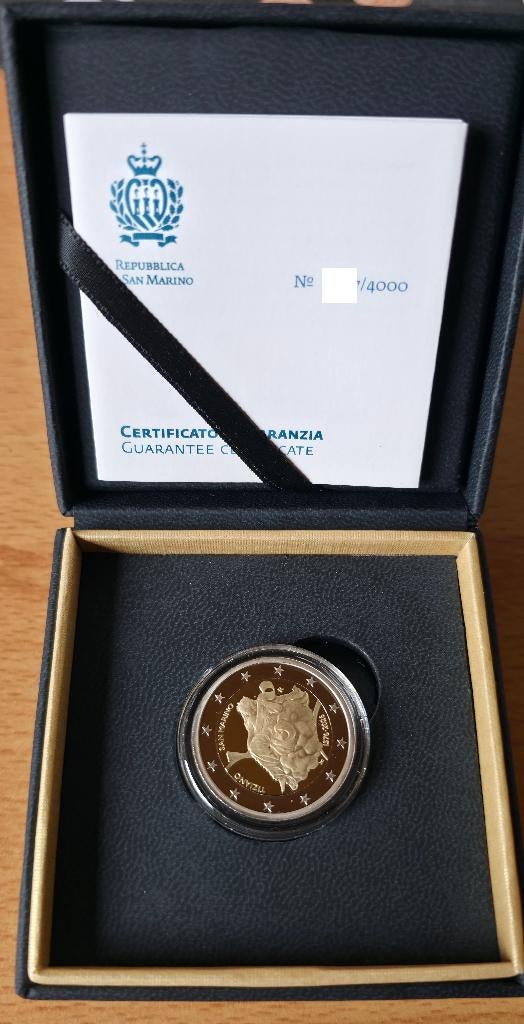 San Marino 2026 - Tiziano - 2 euro - Reverse proof, Ophalen of Verzenden, San Marino, 2 euro, Setje