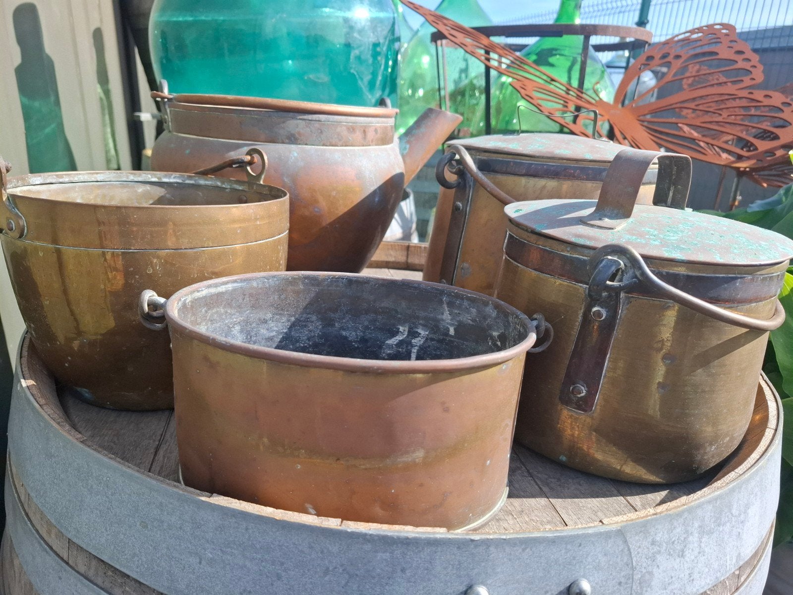Pots de fleurs en cuivre rouge ou décoratifs, Jardin & Terrasse, Enlèvement ou Envoi