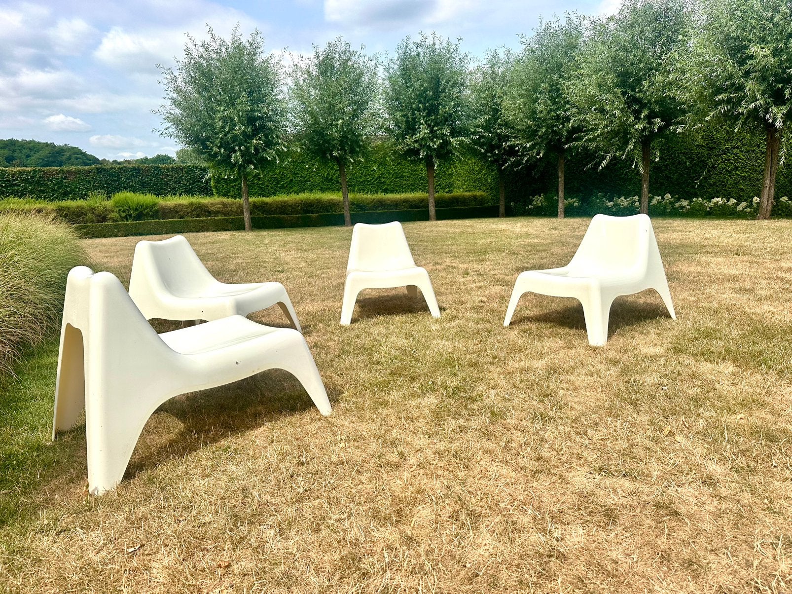 4 Ikea buitenstoelen, Tuin en Terras, Ligbedden, Ophalen, Gebruikt