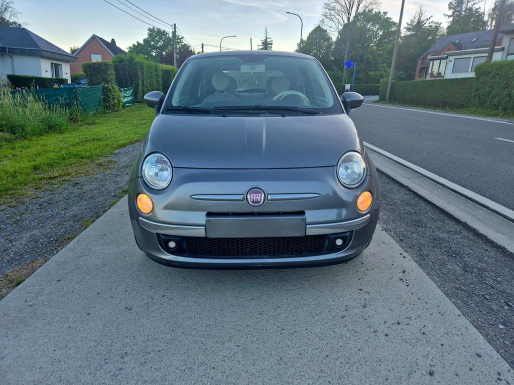 Fiat 500 1.2i " 1er Propriétaire" Toit Pano, Airco  59.000km, Achat, Beige, Entreprise, Boîte manuelle