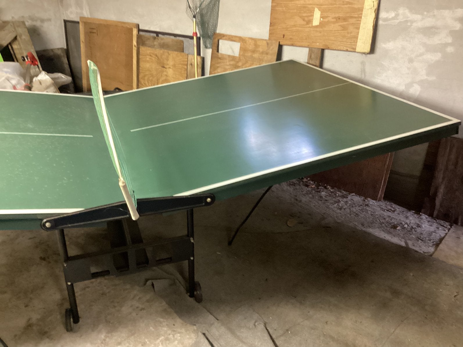 Ping pong tafel, Sport en Fitness, Tafeltennis, Ophalen, Gebruikt, Net, Batje(s) of Balletje(s)