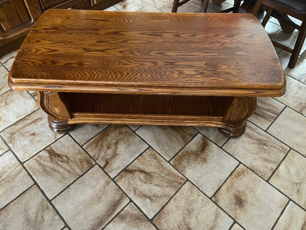 Table basse en chêne, 100 à 150 cm, Enlèvement, Utilisé, 50 à 100 cm