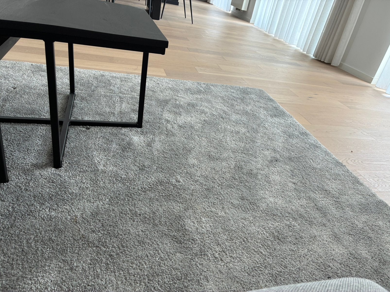 IKEA STOENSE vloerkleed 170x240 cm – lichtgrijs –, Ophalen, Zo goed als nieuw
