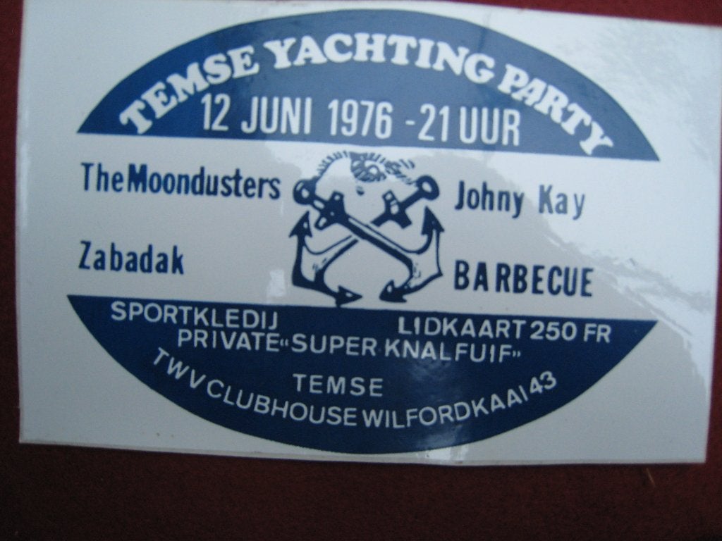 Vintage Sticker Temse Yachting Party O-Vl, Verzenden, Gebruikt, Bedrijf of Vereniging