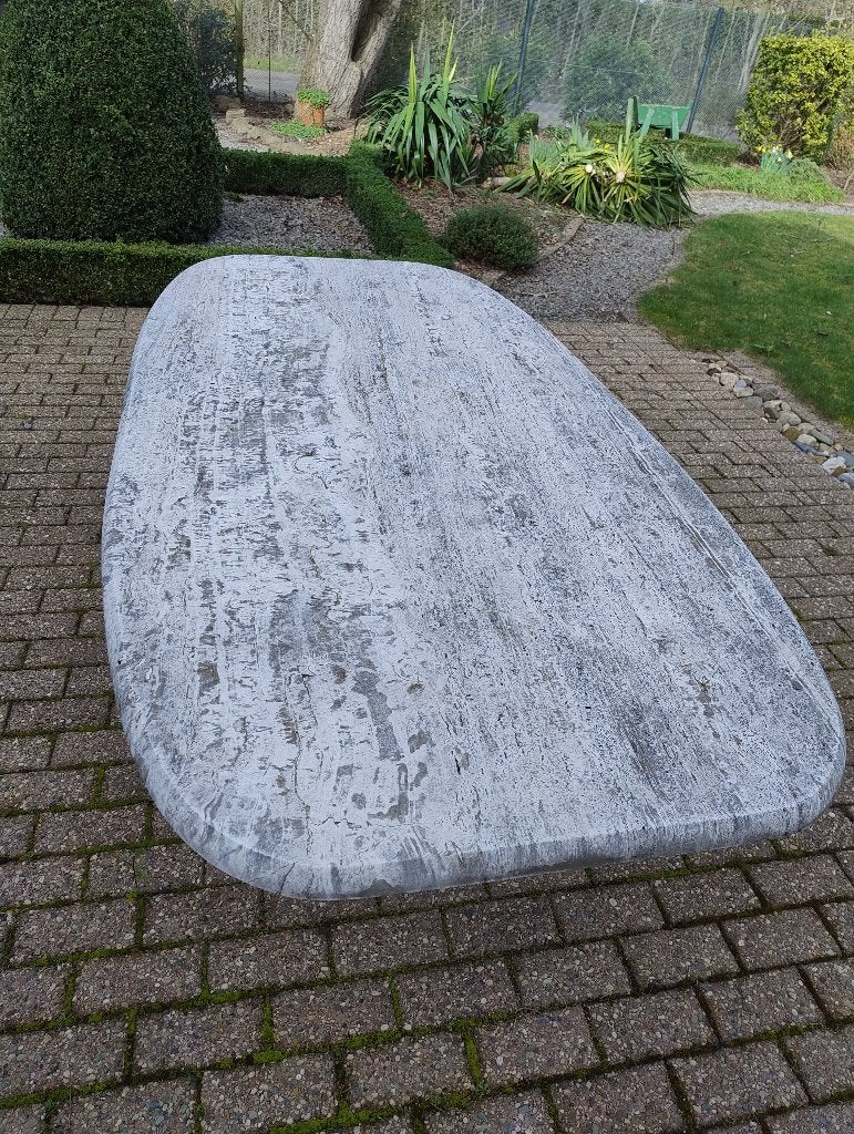 Terrastafel en stoelen, Jardin & Terrasse, Enlèvement, Utilisé, Ovale, Autres matériaux