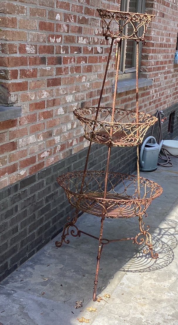 Plantenrek in ijzer, Ophalen, Gebruikt, Tuin