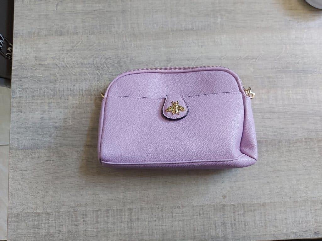 Lila handtas met bijtjes, Handtassen en Accessoires, Verzenden, Nieuw, Handtas