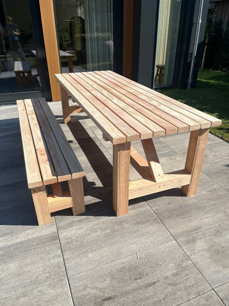 robuuste douglas tuintafels, Ophalen of Verzenden, Nieuw, Rechthoekig, Hout