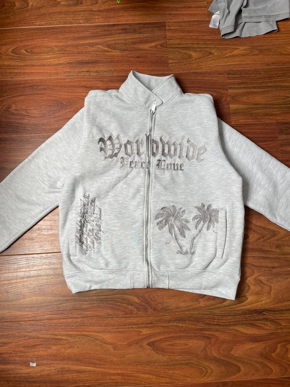 Boo hoo man hoodie, Kleding | Dames, Ophalen of Verzenden, Zo goed als nieuw, Maat 42/44 (L), Grijs