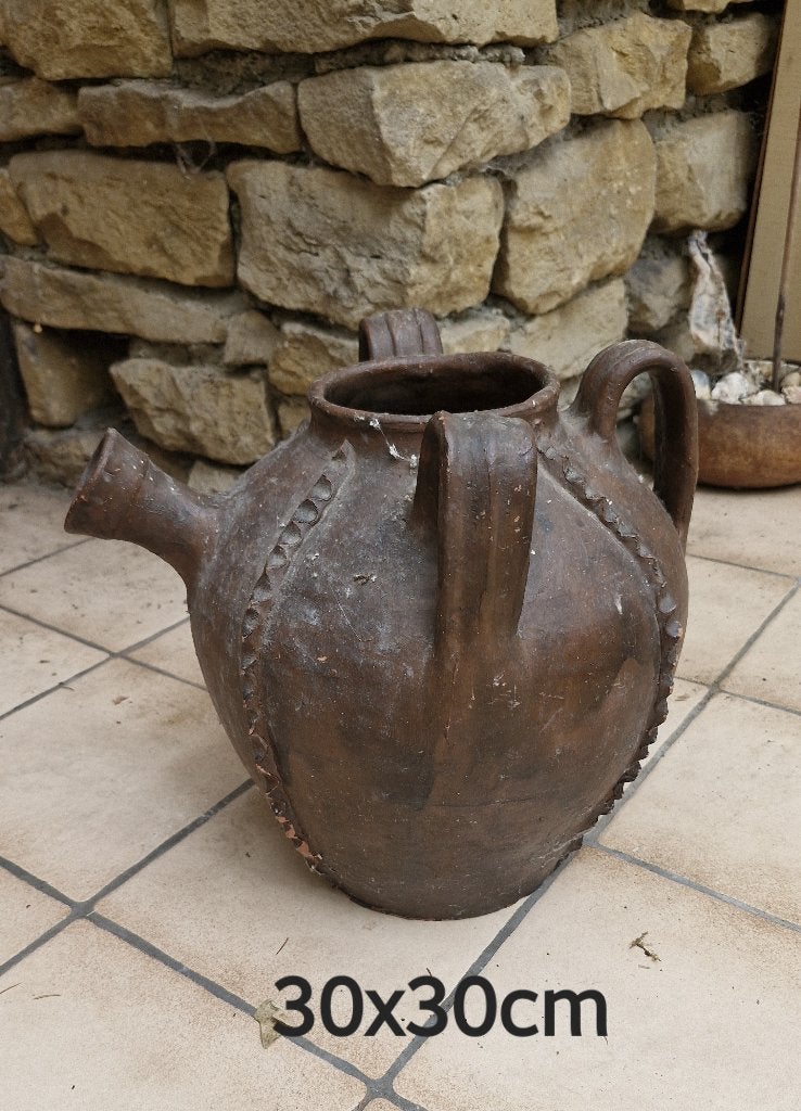 VASE en TERRE CUITE VINTAGE, Enlèvement