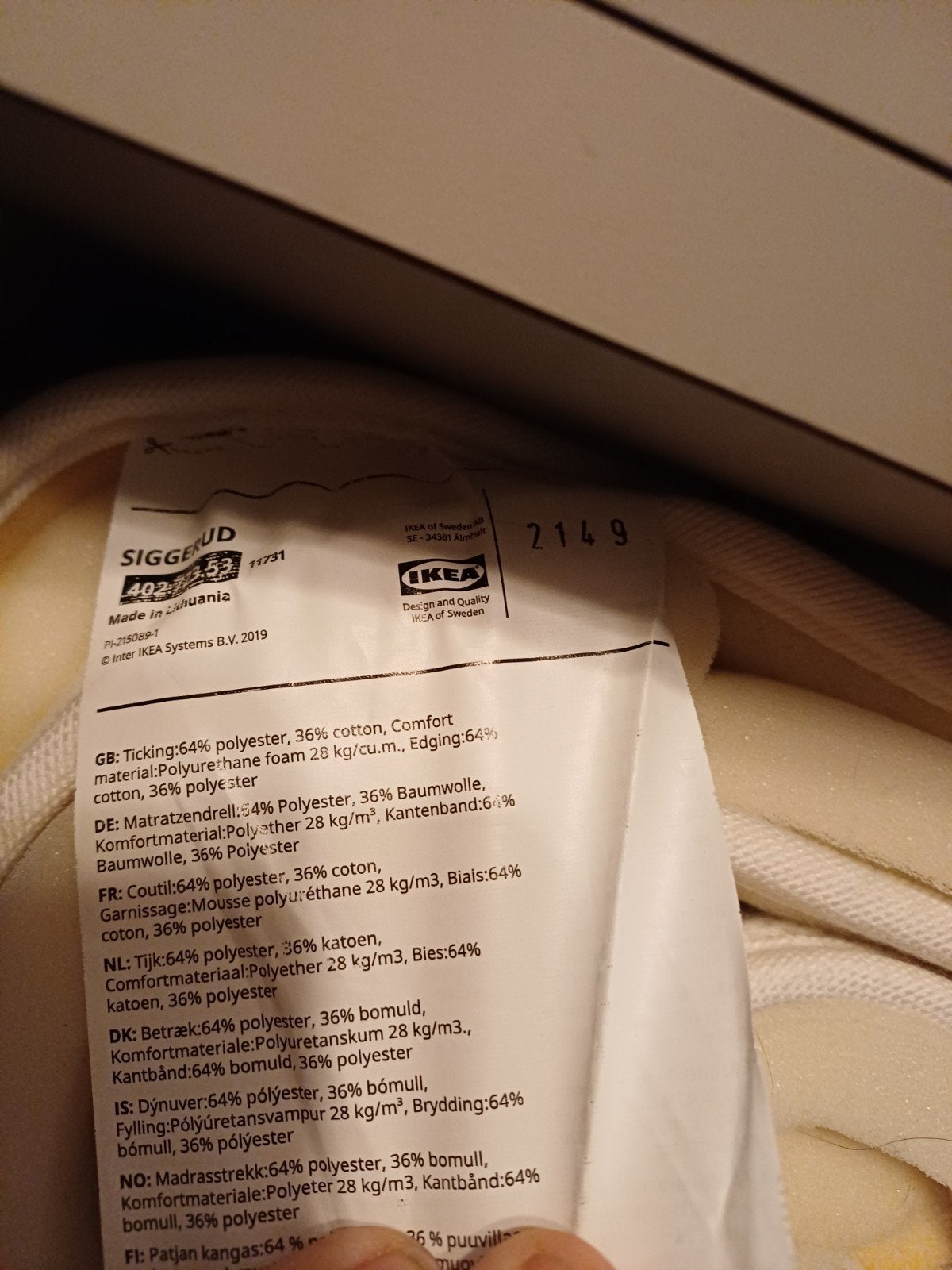 Tussenlaag tussen matrassen, Ophalen, Zo goed als nieuw, 200 cm, Matras