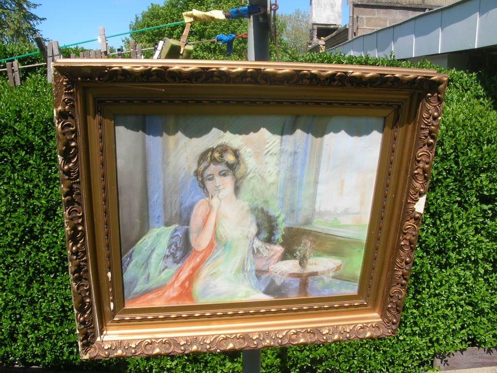 SUPER PASTEL  SIGNÉ EMILE BERCHMANS ( LIÈGE 1867 BRUXELLES), Enlèvement ou Envoi