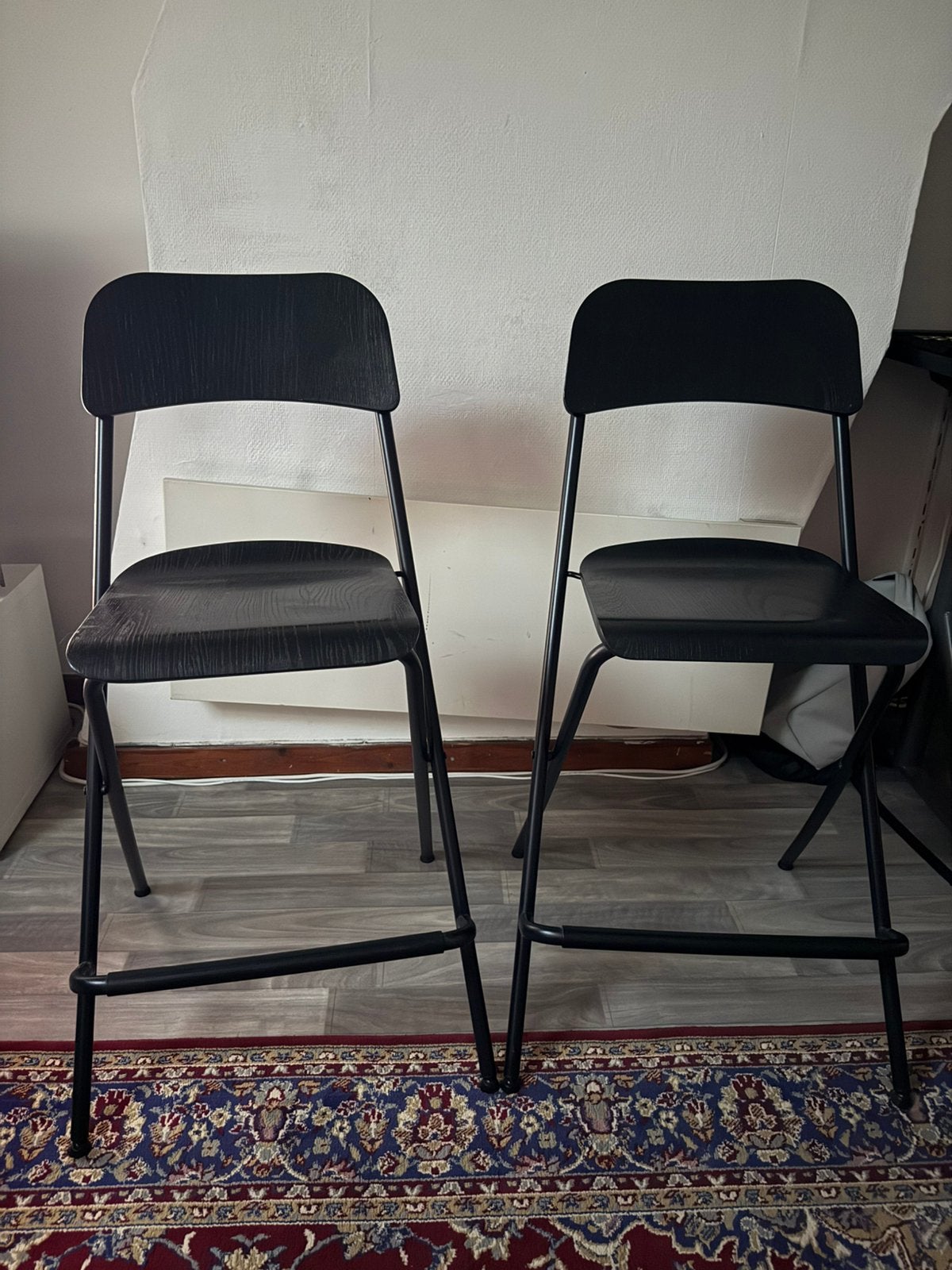 Ikea Franklin Barkruk, Avec repose-pieds, 2 tabourets, Comme neuf, Enlèvement