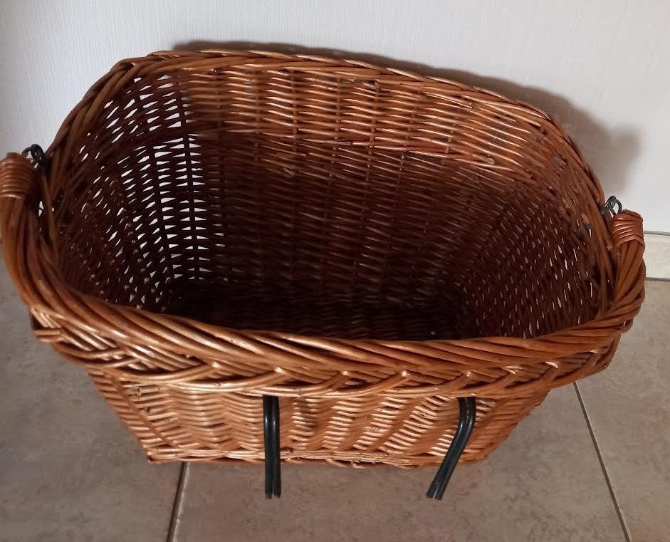 Rieten fietsmand, Ophalen of Verzenden, Gebruikt, Fietsmand