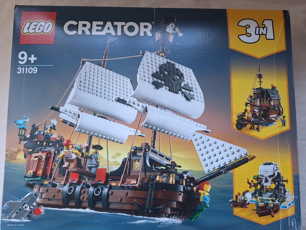 Navire pirate 3 en 1 Lego Creator, Neuf, Lego, Ensemble complet, Enlèvement