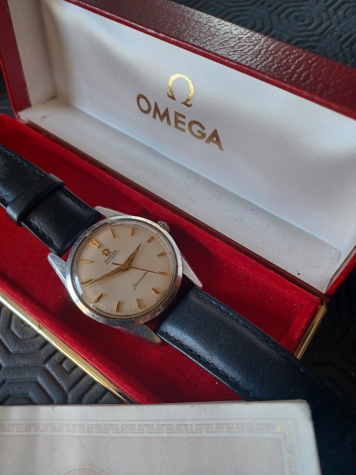 MONTRE HOMME OMÉGA AUTOMATIQUE, Bijoux, Sacs & Beauté, Montre-bracelet, 1930 à 1960, Enlèvement, Avec bracelet