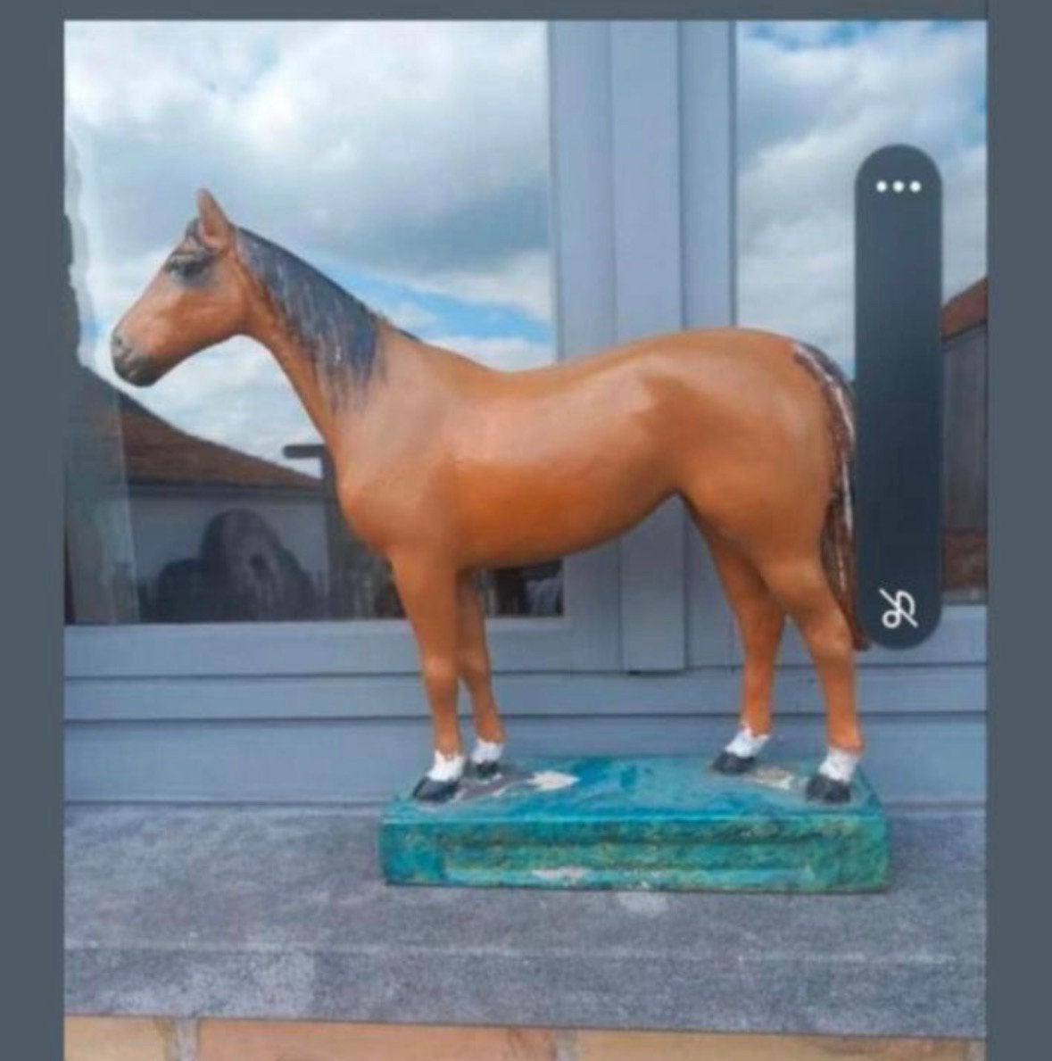 Prachtig antieke paard op sokel, Antiek en Kunst, Ophalen
