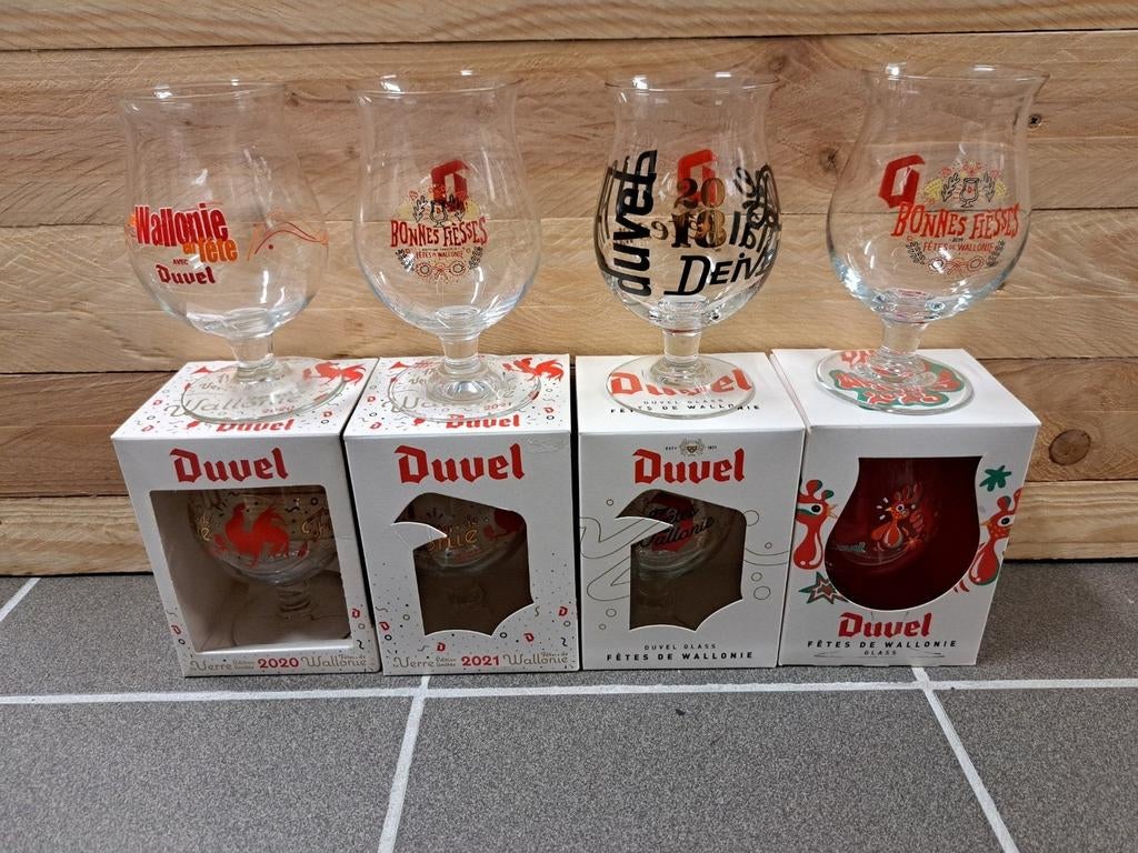 Duvel glazen Waalse feesten, Verzamelen, Biermerken, Ophalen of Verzenden, Duvel