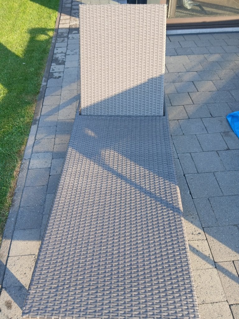2 ligstoelen samen 40 euro, Jardin & Terrasse, Chaises longues, Enlèvement, Utilisé, Synthétique