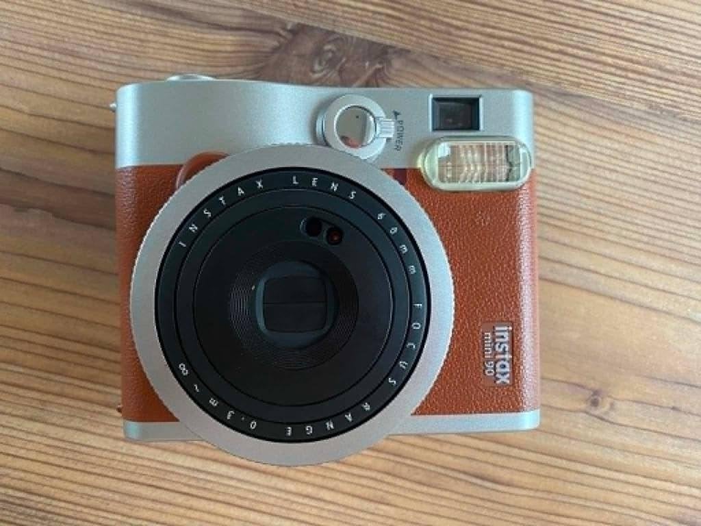 Fujifilm Instax Mini 90 Neo Classic Bruin, Audio, Tv en Foto, Fotocamera's Analoog, Ophalen, Gebruikt, Polaroid, Fuji