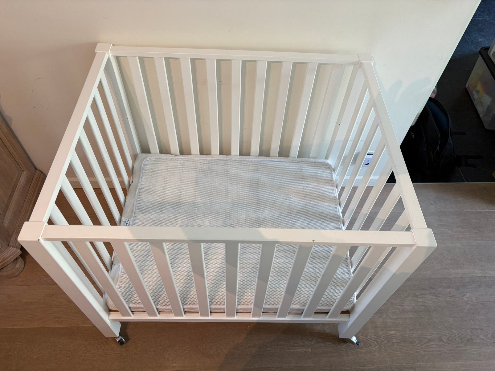 Witte box bopita met wielen, Kinderen en Baby's, Babyparken, Ophalen, Gebruikt, In hoogte verstelbaar