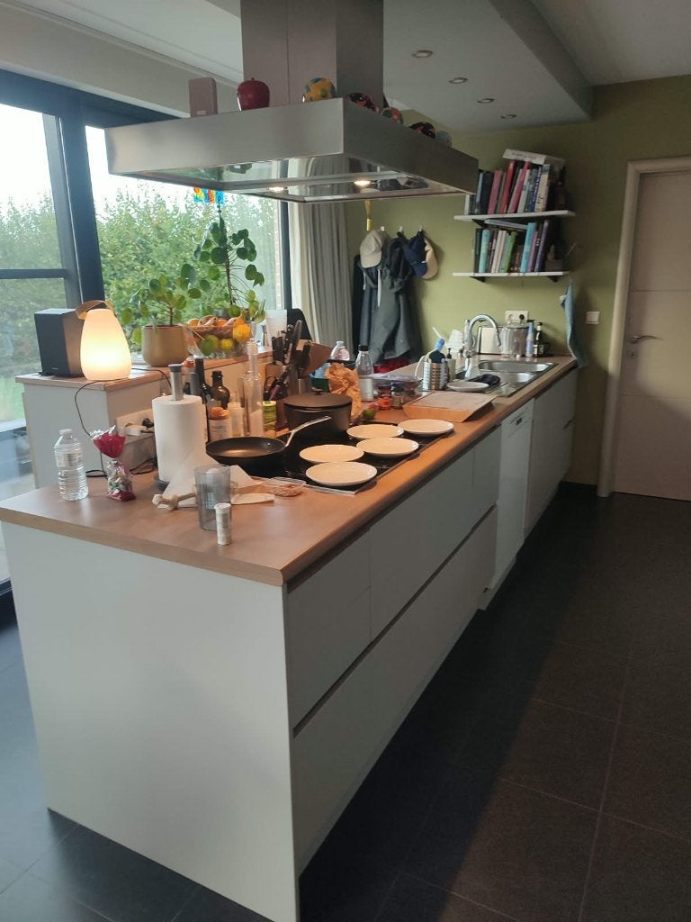 Keuken met toestellen, Sans poignée, Bois, Enlèvement, Utilisé