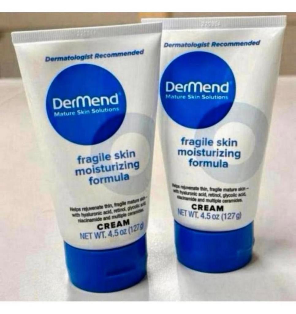 2x DerMend Fragile Skin Moisturizing Formula Cream creme 2X, Ophalen of Verzenden, Nieuw, Gehele gezicht, Verzorging