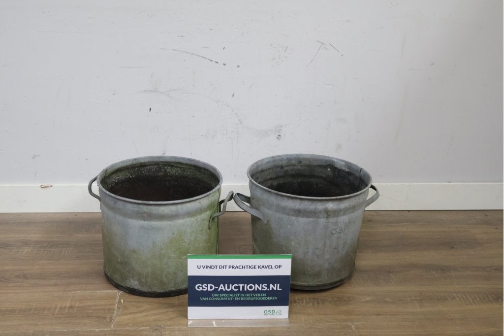 Set Zinken oude emmers, Antiek en Kunst