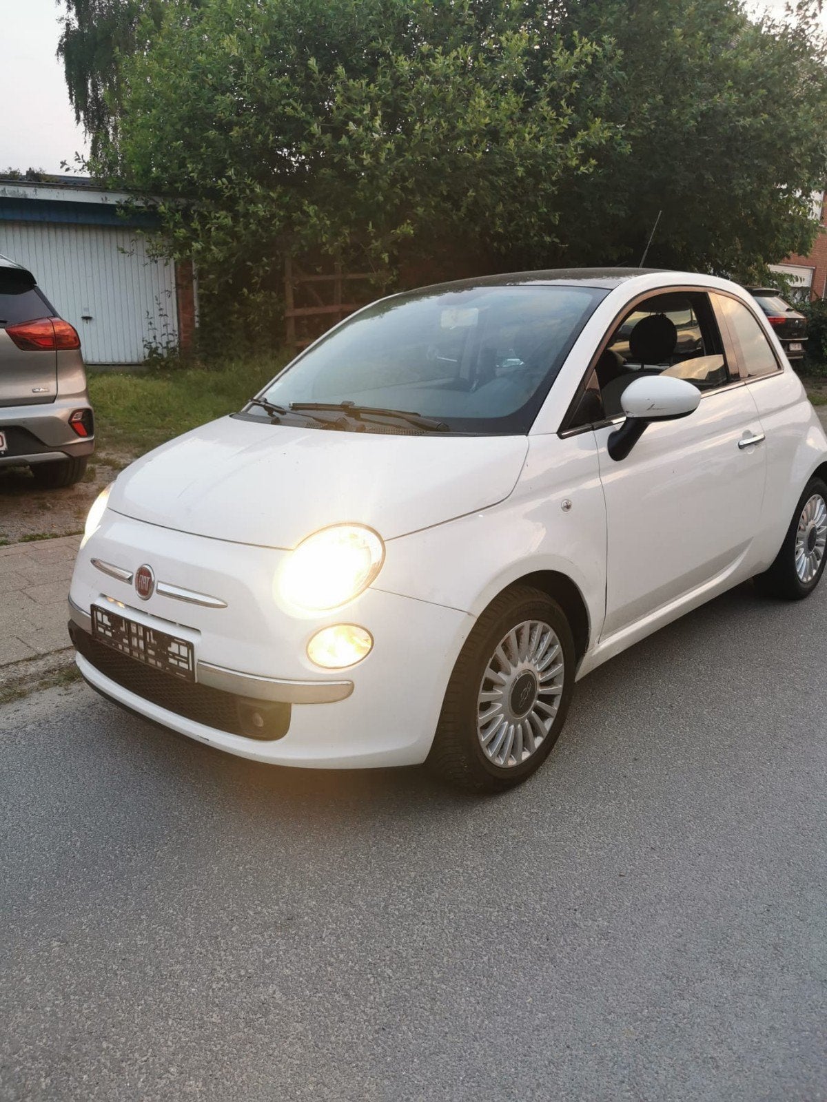Fiat 500 1,2i benzine met 50900km, Autos, Euro 5, Achat, Beige, Airbags