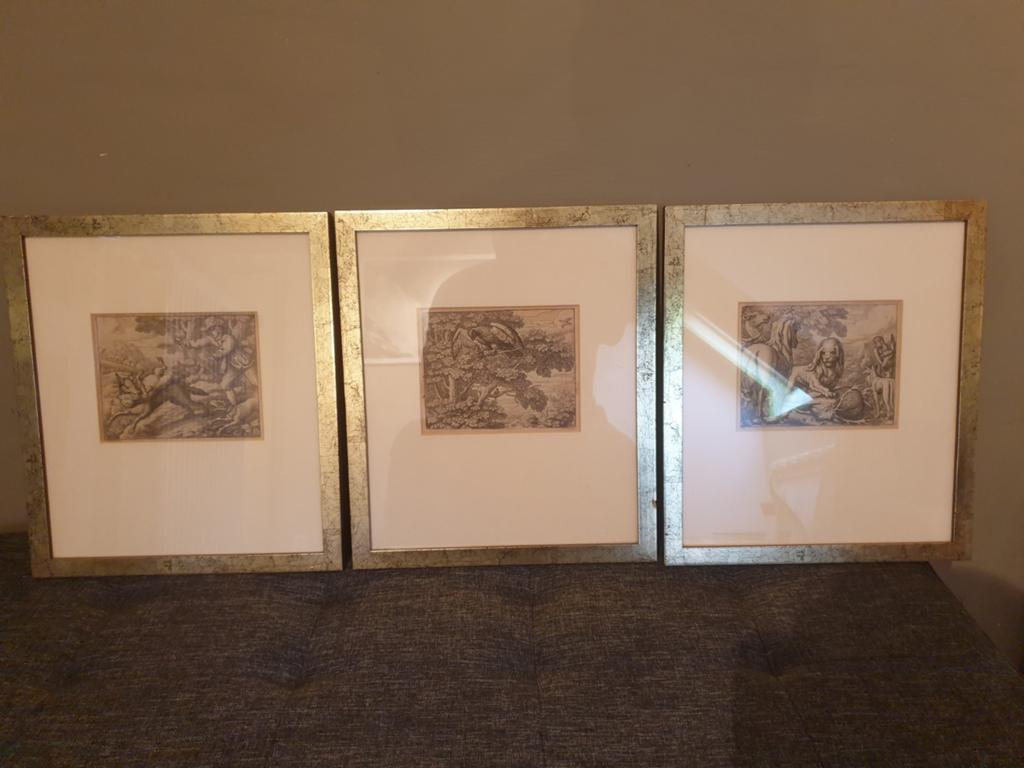 Set van 3 burijngravures uit Aesopus Fabels, Antiek en Kunst, Kunst | Etsen en Gravures, Ophalen, Gravure