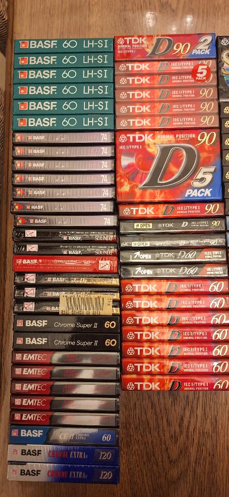 Lot gesealde audiocassettes, Cd's en Dvd's, Cassettebandjes, Ophalen, Nieuw in verpakking, 26 bandjes of meer, Origineel