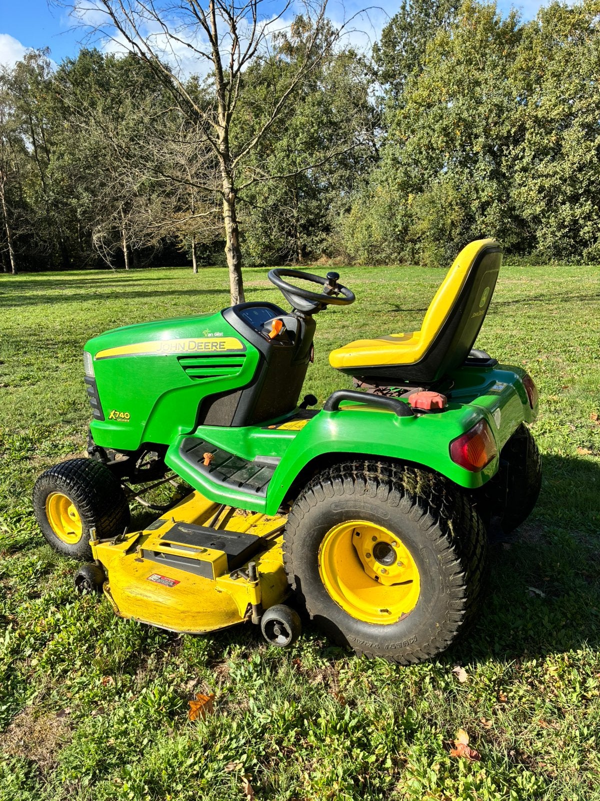 John Deere X740 Ultimate, 154cm maaidek, 24pk diesel 904 uur, Ophalen, Zo goed als nieuw