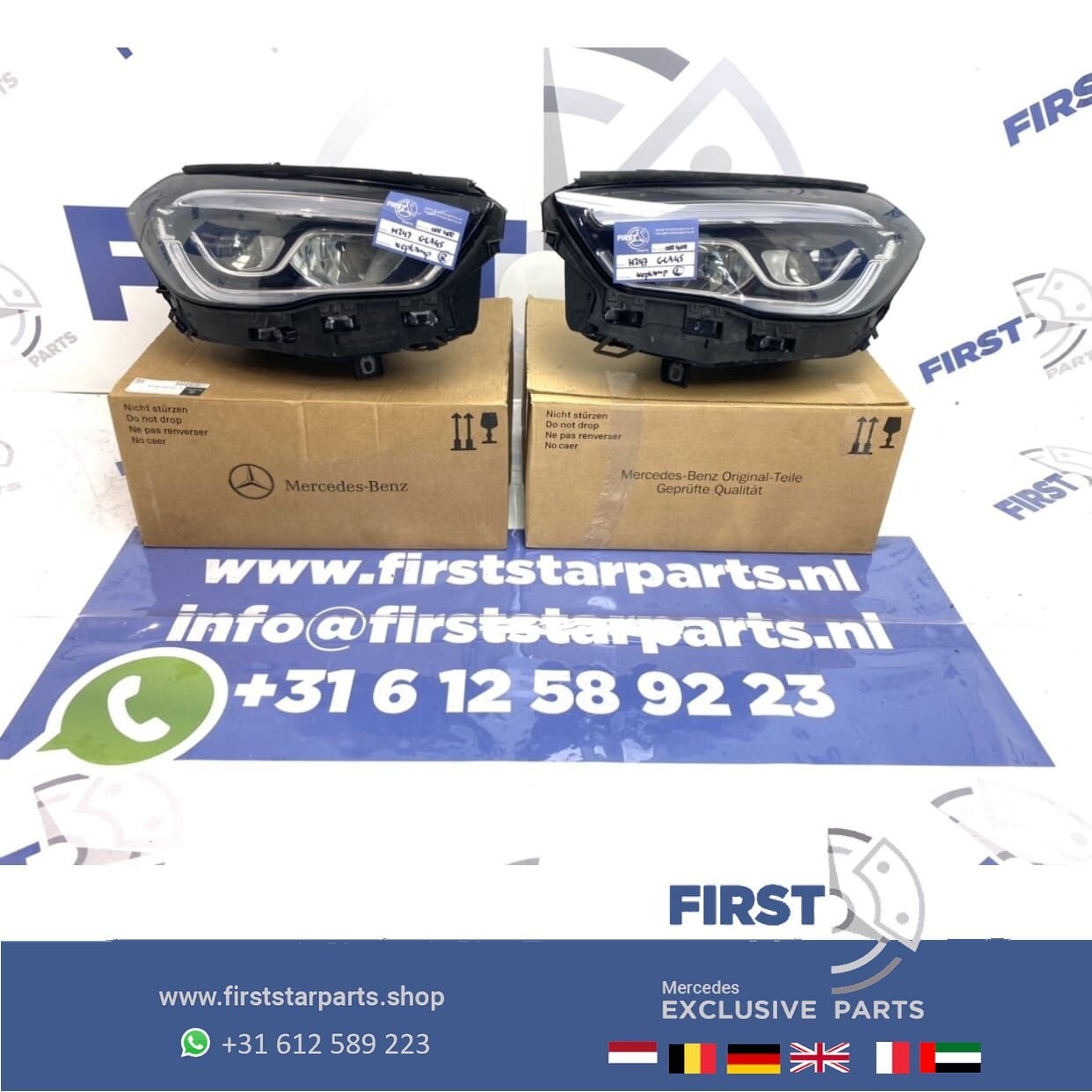 H247 GLA 2021 KOPLAMP SET LINKS + RECHTS origineel Mercedes, Gebruikt, -, Ophalen of Verzenden, -