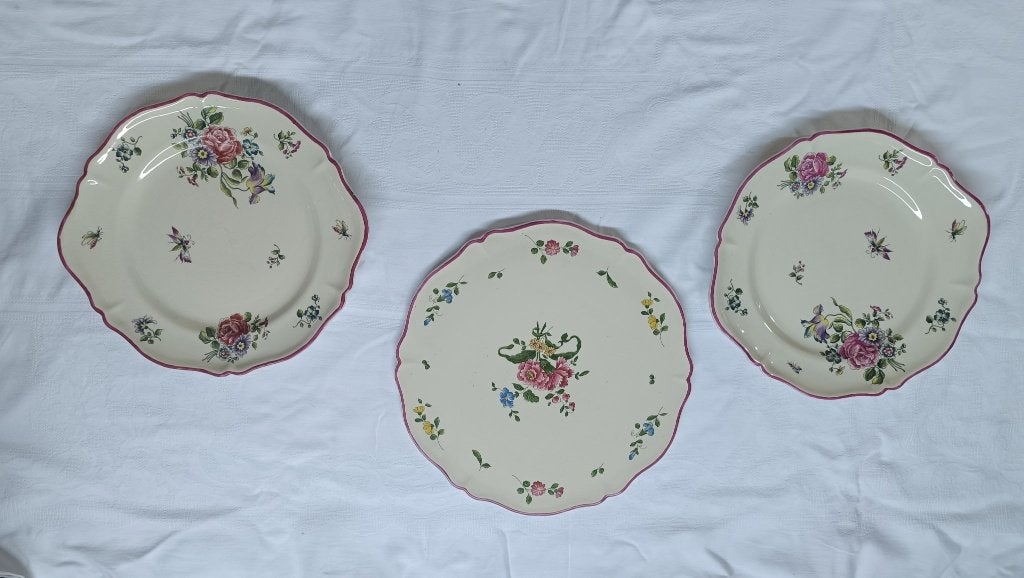 3 Assiettes Service St-Amand "Vieux Strasbourg à la mouche", Enlèvement