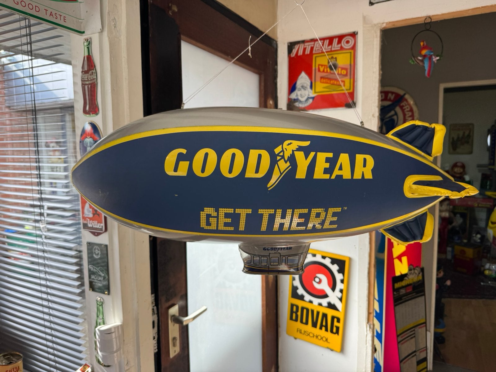 GoodYear banden reclame zeppelin, Reclamebord, Gebruikt, ., Ophalen of Verzenden