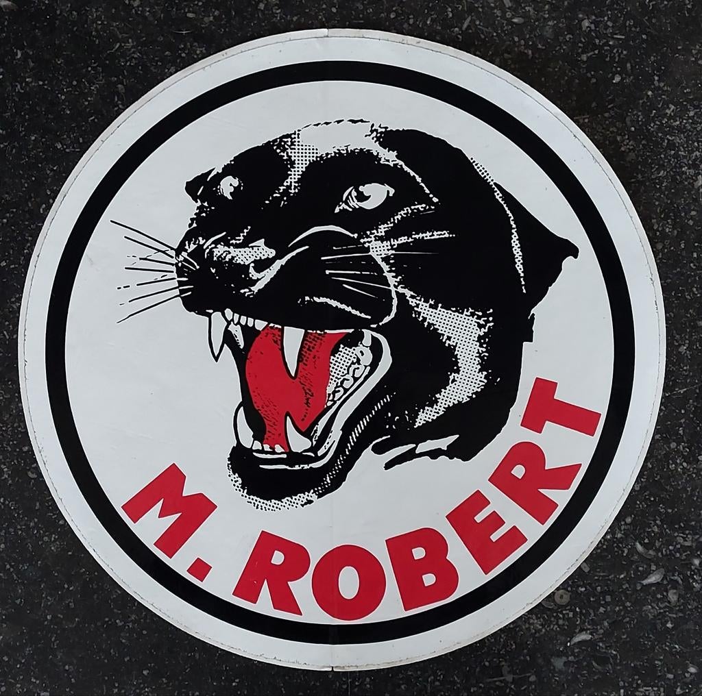 Vintage dealer sticker M.Robert 30cm!, Ophalen of Verzenden