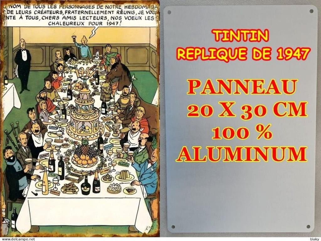 TINTIN REPLIQUE CALENDRIER 1947, Ophalen of Verzenden, Kuifje