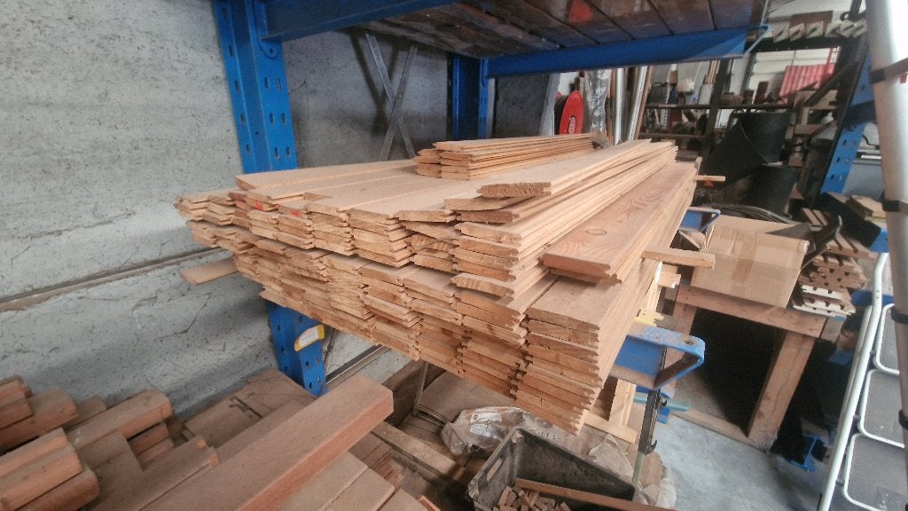 Planchettes en mélèze 15 x 85 mm, Enlèvement, Comme neuf, Moins de 180 cm, Planches