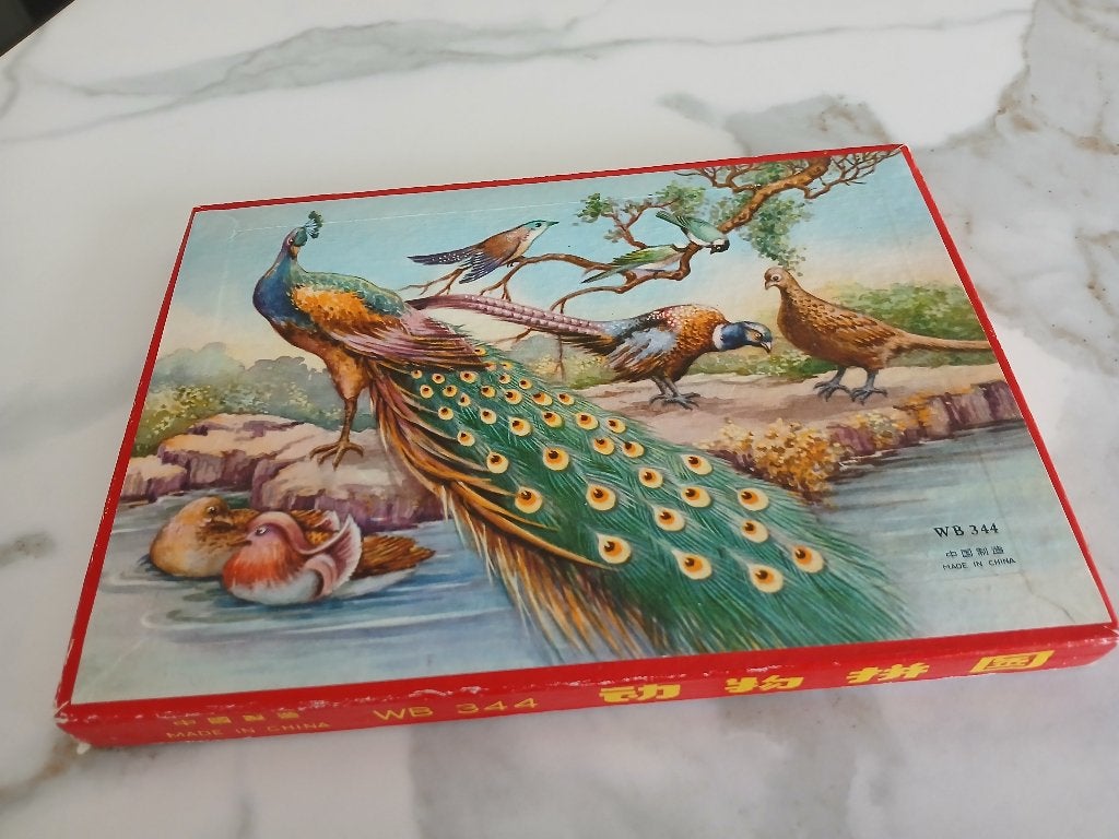 vintage chinese houten puzzels met originele doos, Antiek en Kunst, Ophalen of Verzenden
