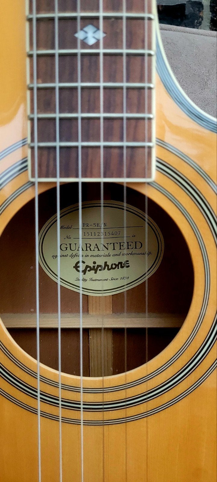 Guitare Epiphone PR5SE, Musique & Instruments, Enlèvement
