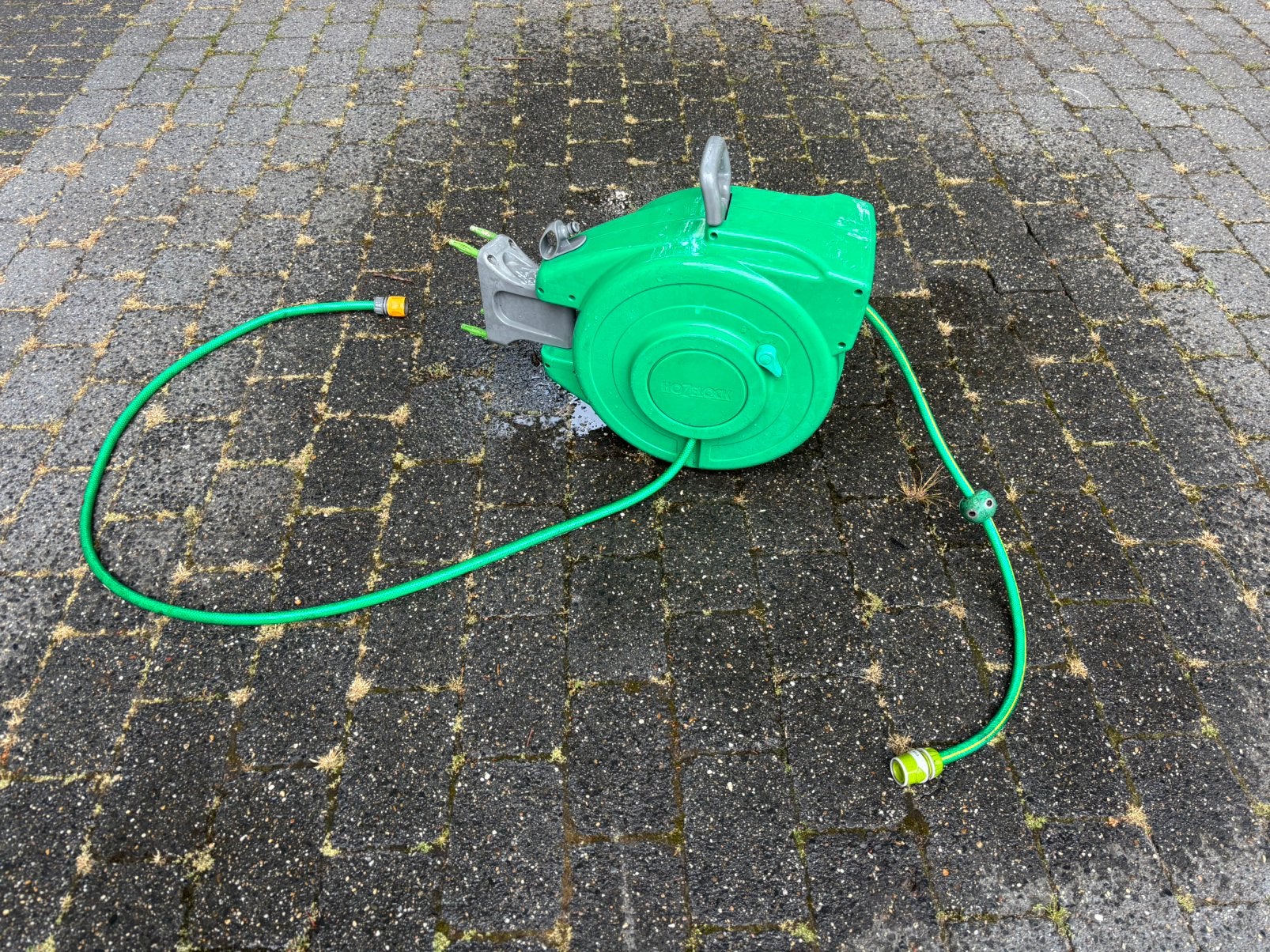 Tuinslang 20 m op haspel met automatisch oprolsysteem, Ophalen, Gebruikt, Tuinslang