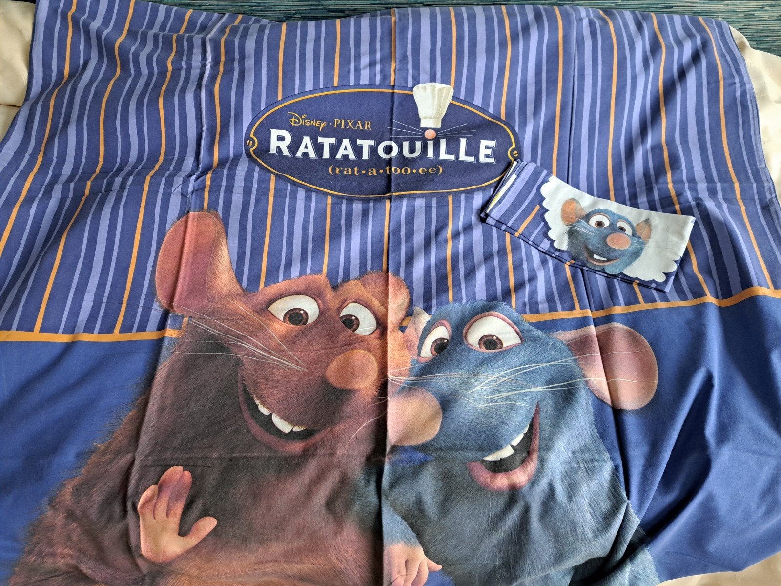 Dekbedovertrek Ratatouille eenpersoons, Eenpersoons, Blauw, Dekbedovertrek, Katoen