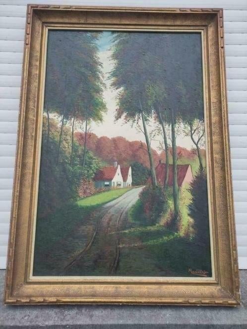 huile sur toile chemin signe maurice wybo, Enlèvement