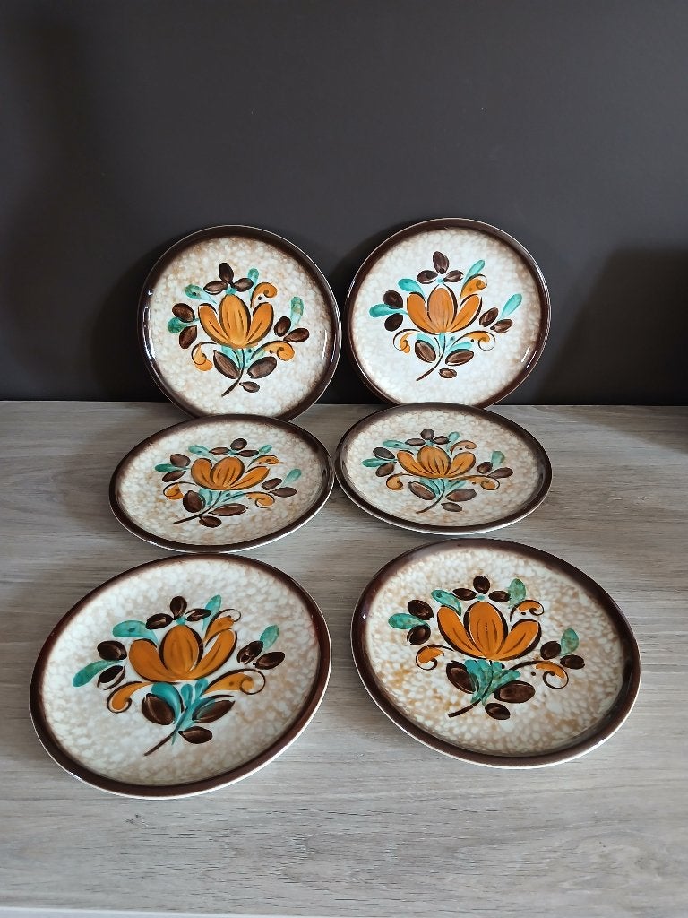 6 dessertborden van Boch - model Corfu, Antiek en Kunst, Ophalen