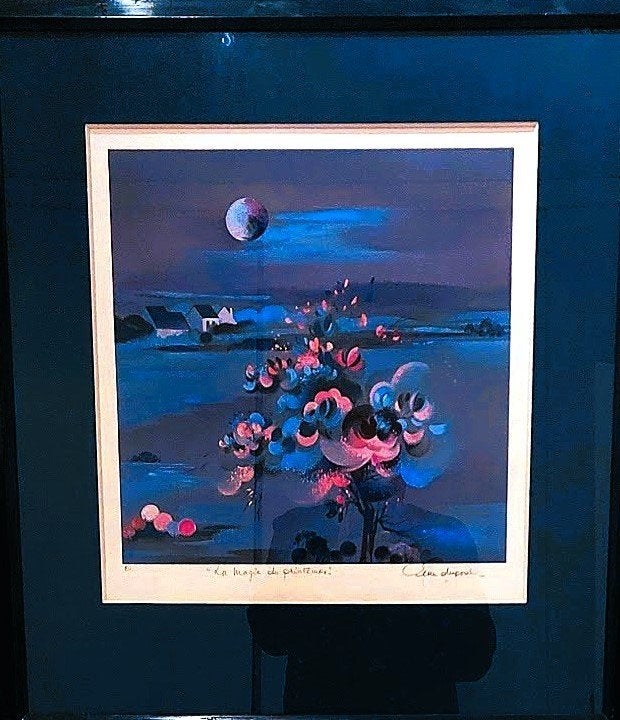 Jean Dupont - La Magic du printemps - Litographie, Antiek en Kunst, Kunst | Litho's en Zeefdrukken, Met glas, Ophalen of Verzenden