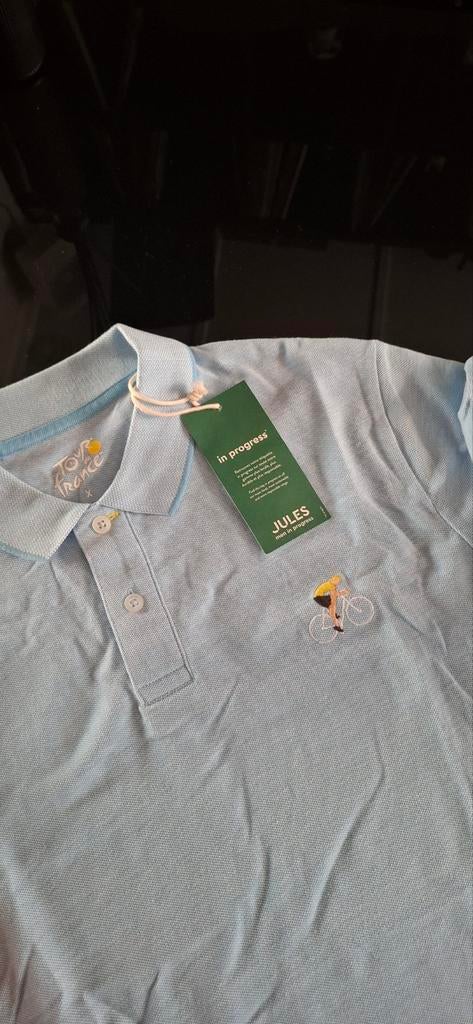 Polo van tour de france lichtblauw maat small, Ophalen