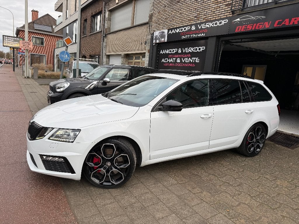 Skoda Octavia VRS 245 Panorama Navi elektrische stoel, Wit, Leder, Bedrijf, 5 deurs
